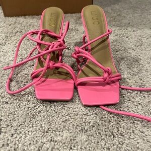 EGO Vibrant Pink Strappy Heels